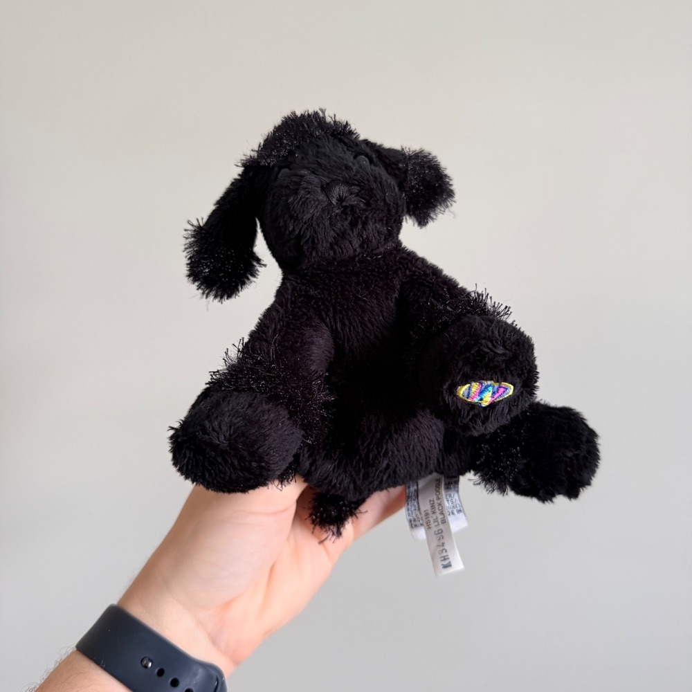 Ganz Lil Kinz Black Poodle Plush Stuffed Animal HS191 Webkinz No Code - Picture 2 of 3
